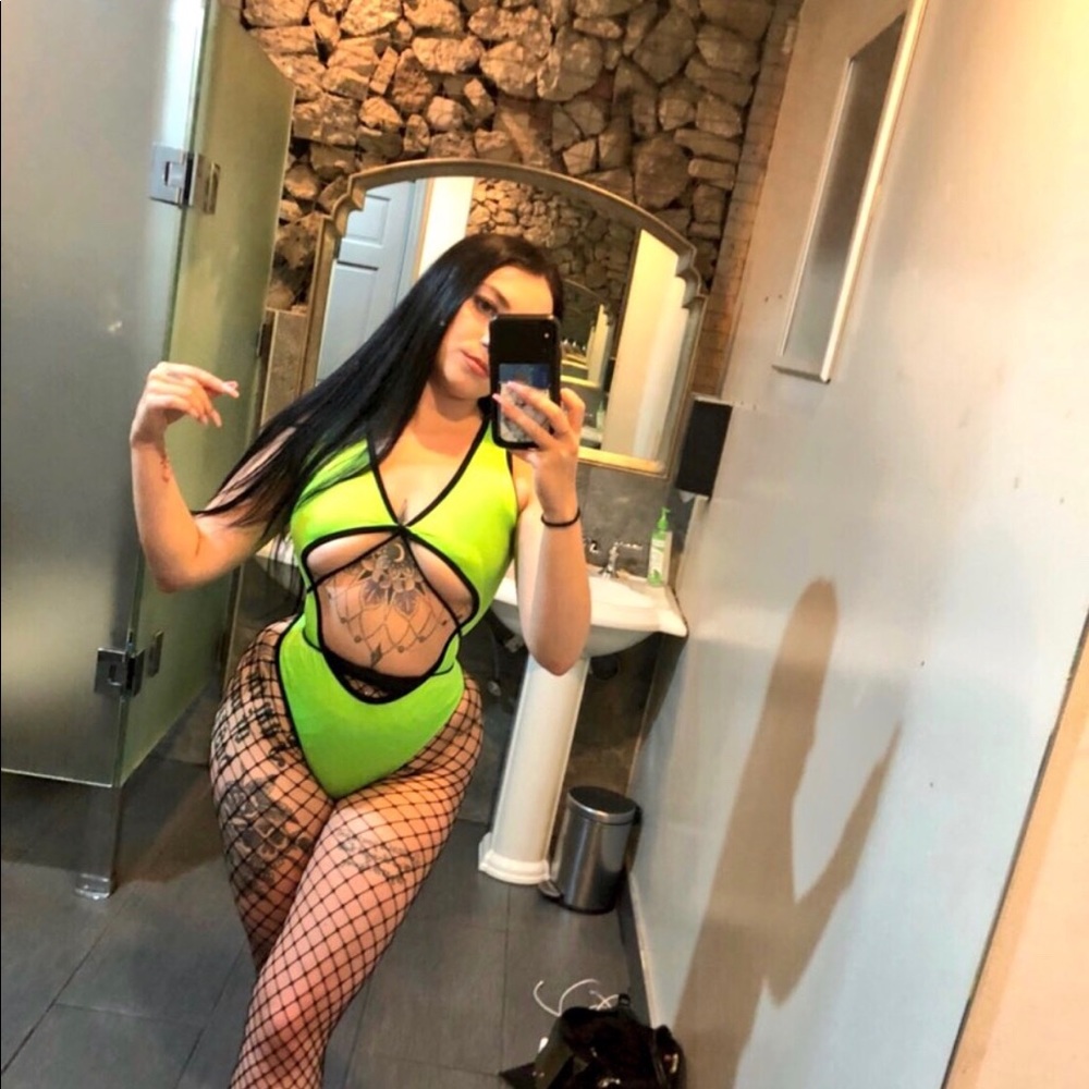Lime green one piece